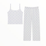 KATIE J TWEEN MARINA POINTELLE CAMI & PANTS LOUNGE SET - BLUE BOWS