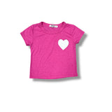 T2LOVE S/S CLASSIC FITTED TEE - FUSCHIA/HEART