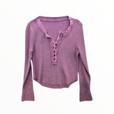 KATIE J LIVI WESLEY LONG SLEEVE TOP - PEONY