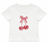 KATIE J. TWEEN CHECKERED CHERRY TEE