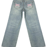 KATIE J CHICAGO EMBROIDERED BOW JEAN