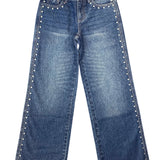 KATIE J CHICAGO STUDDED JEANS - DENIM