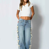 KATIE J TWEEN CHICAGO LOW RISE JEAN WITH LACE BOWS