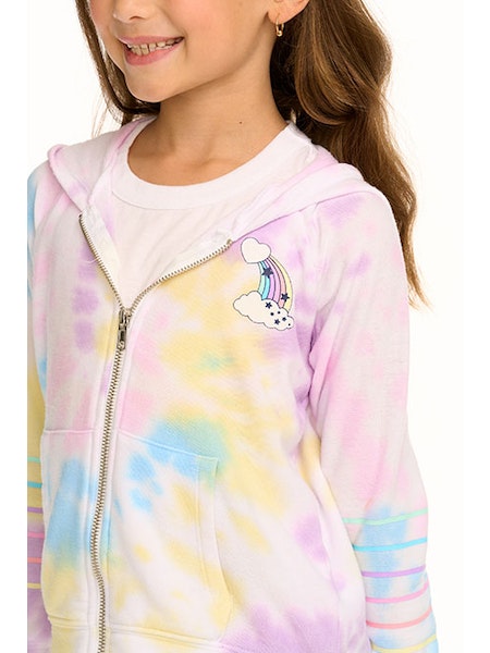 CHASER KIDS ZIP HOODIE - RAINBOW STRIPE