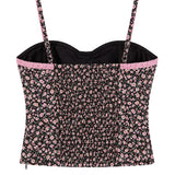 KATE J. TWEEN COCO BUSTIER TOP AND MAXI SKIRT - ESPRESSO FLORAL