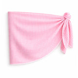 KATIE J BIKINI AND SARONG - PINK GINGHAM