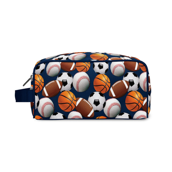 TOP TRENZ CANVAS TOILETRY BAG - NAVY SPORTS