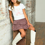 KATIE J TWEEN COWGIRL BOOTS TEE - WHITE