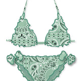 MC2 SAINT BARTH CRIS CLASSIC TRIANGLE BIKINI - MINT BANDANA