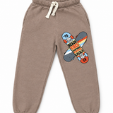 CALIFORNIAN VINTAGE ZIP HOODIE AND JOGGER SET - CARAMEL/SKATE