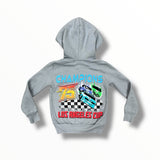 CALIFORNIAN VINTAGE ZIP HOODIE - GRAY/ LA CUP