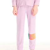 CHASER KIDS RAINBOW GLITTER CREW AND SWEATS SET