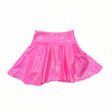 DORI CREATIONS LAME SKORT - BUBBLE GUM PINK