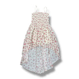 KATIE J. TWEEN JULIET SMOCKED BODICE HI-LOW DRESS - VINTAGE BUNCHES