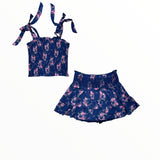KATIE J TWEEN DOMONIQUE SKIRT -PRINT/EVENING BLUE BOUQUET