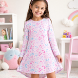 ESME L/S SLEEVE DRESS - MIRACLE PINK (HANNUKAH)