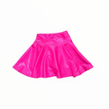 DORI CREATIONS LAME SKORT - NEON PINK