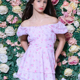 KATIE J TWEEN DELILAH DRESS - PINK ROSEBUD PLAID