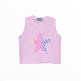FIREHOUSE MUSCLE TANK - ICE PINK/OMBRE STAR