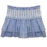 KATE J. TWEEN BEA PRINTED SMOCKED TUBE TOP AND DOMINIQUE SMOCKED WAIST RUFFLE SKORT