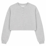 KATIE J TWEEN DREW LONG SLEEVE HENLEY - HEATHER GRAY