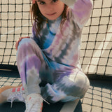 FAIRWELL PIN TUCK SWEATSHIRT AND SWEATPANT SET - LILAC STRIPE