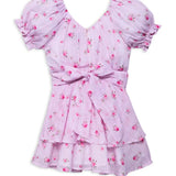 KATIE J TWEEN DELILAH DRESS - PINK ROSEBUD PLAID