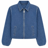 KATIE J TWEEN DUMBO DENIM BUBBLE JACKET