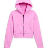 KATIE J TWEEN DYLAN CROP ZIP - SUMMER ROSE