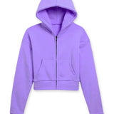 KATIE J TWEEN DYLAN CROP ZIP - SO VIOLET