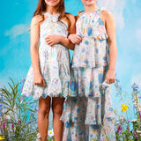MARLO KIDS AZURE EMBROIDERED DRESS