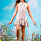 MARLO KIDS GISELLE EMBROIDERED DRESS - FLORAL