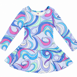 SOCIAL BUTTERFLY L/S DRESS - SWIRL