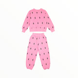 MINI DREAMER NIKKI SWEATSUIT - NEON PINK/BOLTS