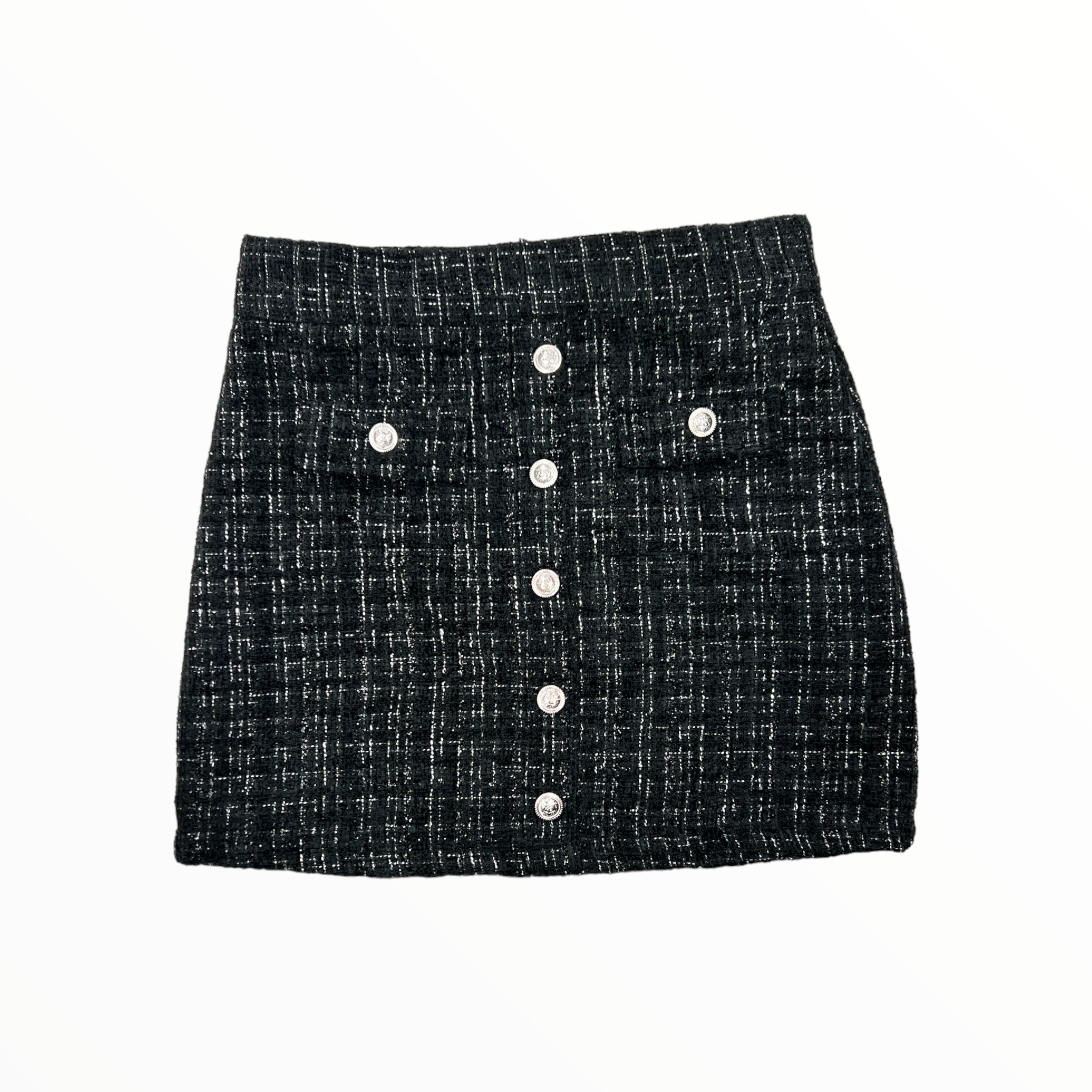 FLOWERS BY ZOE TWEED SKIRT - BLACK