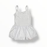 FLOWERS BY ZOE TANK BUBBLE SKIRT DRESS - WHITE