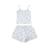 CHERYL KIDS LOUNGE SET - WHITE/BLUE FLORAL