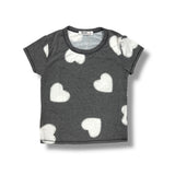 T2LOVE S/S CLASSIC FITTED TEE - CHARC/HEART