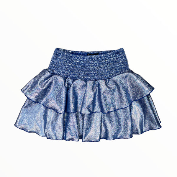 FLOWERS BY ZOE SKIRT - BLUE PEBBLE METALLIC