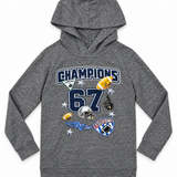 CALIFORNIAN VINTAGE HOODED LONG SLEEVE - GRAY/FOOTBALL
