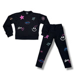 FLOWERS BY ZOE SWEATSHIRT - BLACK/ICONS