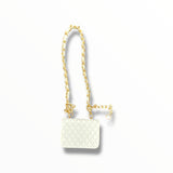 LABUBU ACCESSORY - WHITE PURSE/ GOLD CHAIN