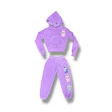 FIREHOUSE PULLOVER HOODIE AND SWEATS SET - GRAPE/LABUBU