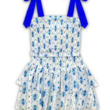 KATIE J TWEEN EMERSON PRINTED DRESS - SANTORINI STRIPE FLORAL