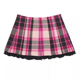 KATIE J TWEEN ELICIA SKIRT - MULTI PINK PLAID