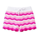 LIMEAPPLE ELIORA CROCHET KNIT SHORT - FUSCHIA