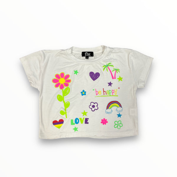 FLOWERS BY ZOE T-SHIRT - WHITE/ICONS