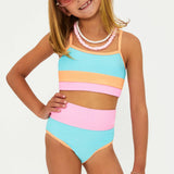 BEACH RIOT LITTLE EVA AND EMMY SET - CRUSH COLORBLOCK