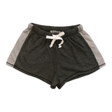 T2LOVE CONTRAST STRIPE SHORT - CHARCOAL