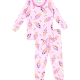 ESME GIRL L/S SLEEVE PAJAMA SET - XMAS SWIRL
